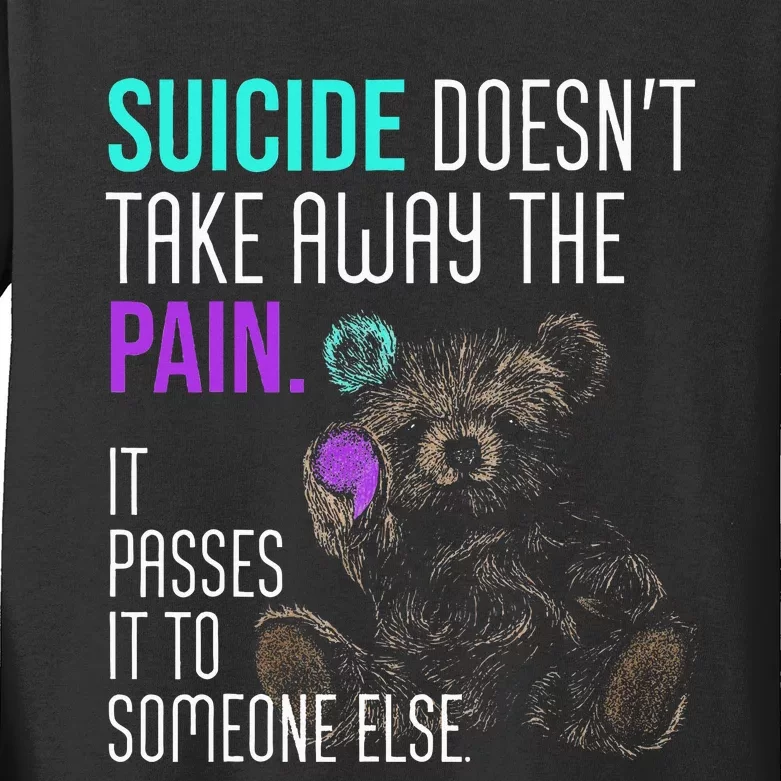 Suicide Awareness Semicolon Mental Health Positive Kids Long Sleeve Shirt