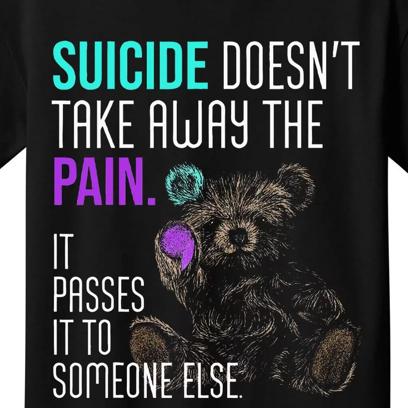 Suicide Awareness Semicolon Mental Health Positive Kids T-Shirt