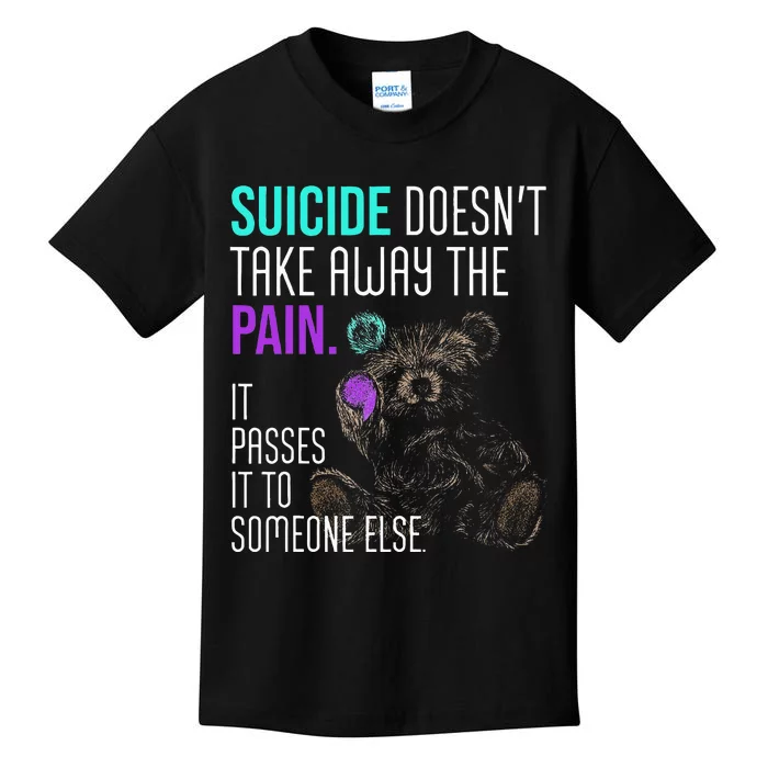 Suicide Awareness Semicolon Mental Health Positive Kids T-Shirt