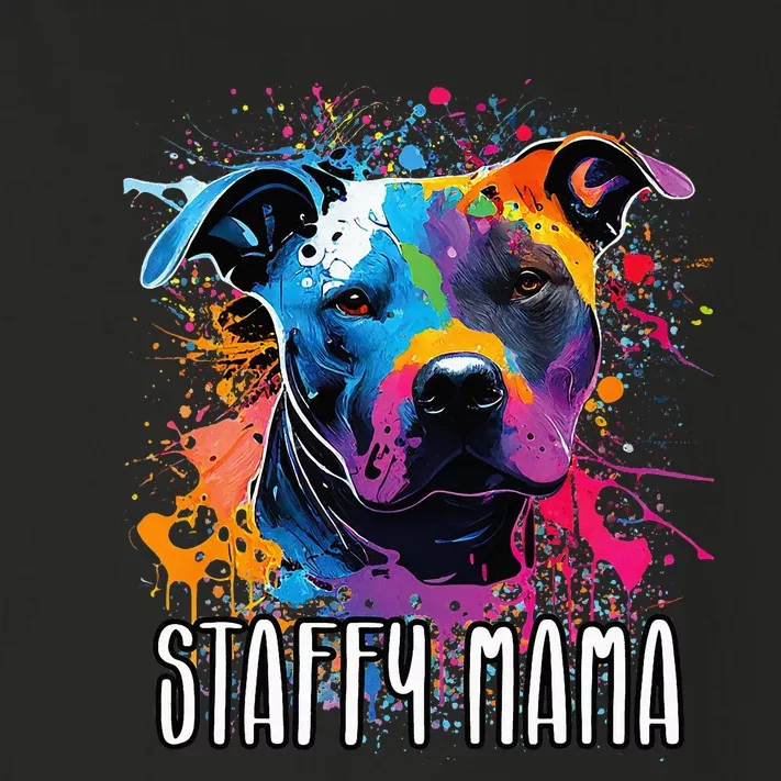 Splash Art Staffordshire Bull Terrier Staffy Mama Toddler Long Sleeve Shirt