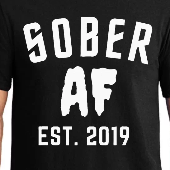 Sober Af Since Est 2019 5 Years Sobriety Anniversary Pajama Set