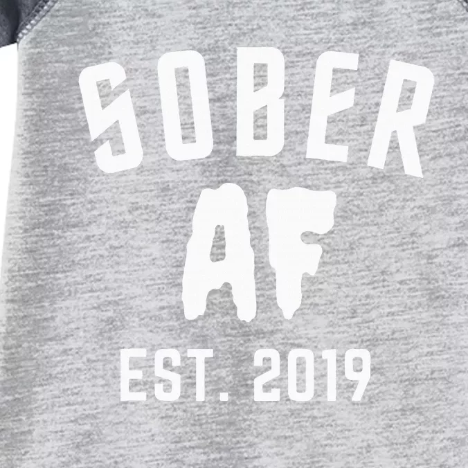 Sober Af Since Est 2019 5 Years Sobriety Anniversary Infant Baby Jersey Bodysuit