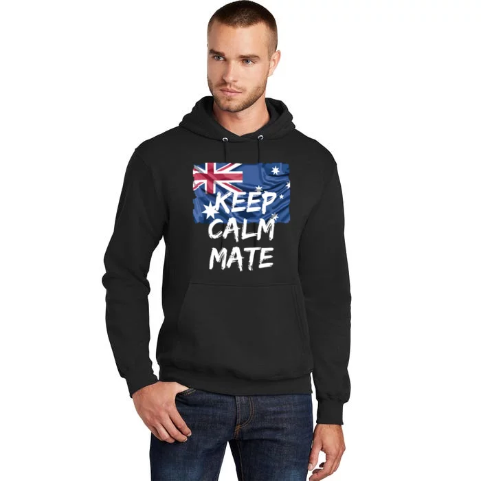 Souvenir Australia Slang Keep Calm Mate Flag Travel Tall Hoodie