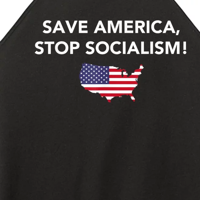 Save America Stop Socialism Women’s Perfect Tri Rocker Tank