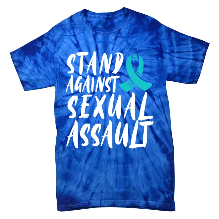 Stand Against Sexual Assault Awareness Stop The Violence Great Gift Tie-Dye T-Shirt