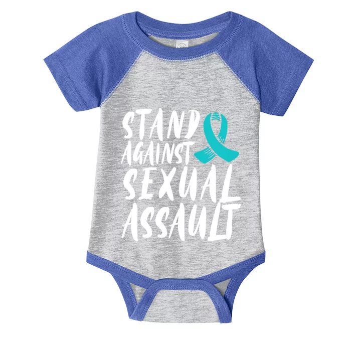 Stand Against Sexual Assault Awareness Stop The Violence Great Gift Infant Baby Jersey Bodysuit