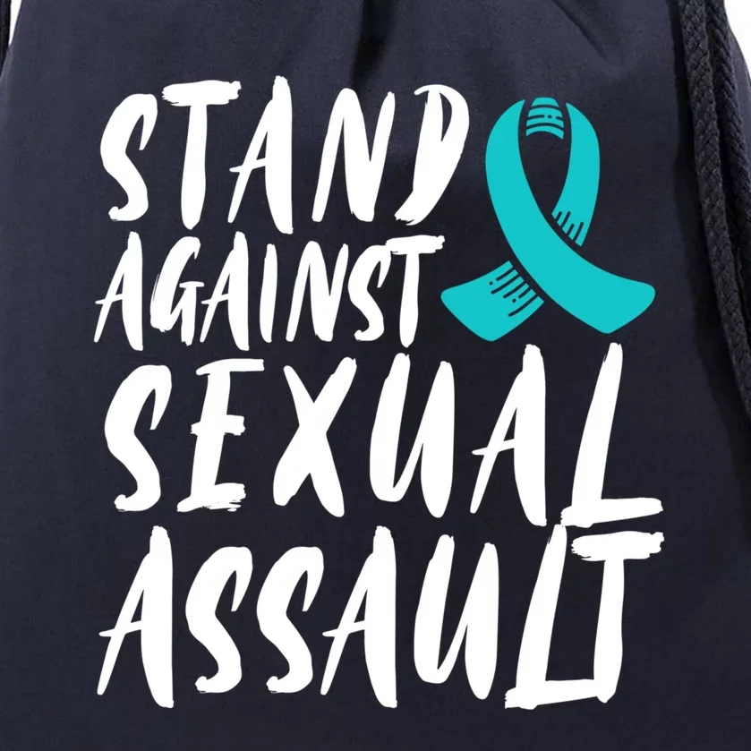 Stand Against Sexual Assault Awareness Stop The Violence Great Gift Drawstring Bag