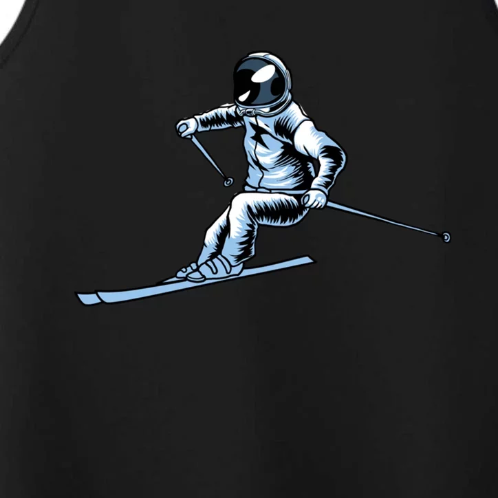 Skier Astronaut Ski Winter Sports Cool Gift Skiing Cool Gift Performance Tank