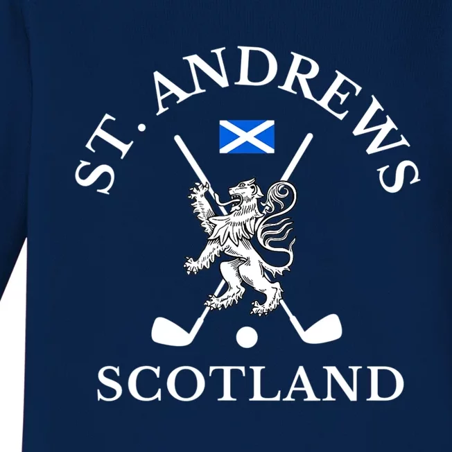 St. Andrews Scotland Golf Fan Baby Long Sleeve Bodysuit