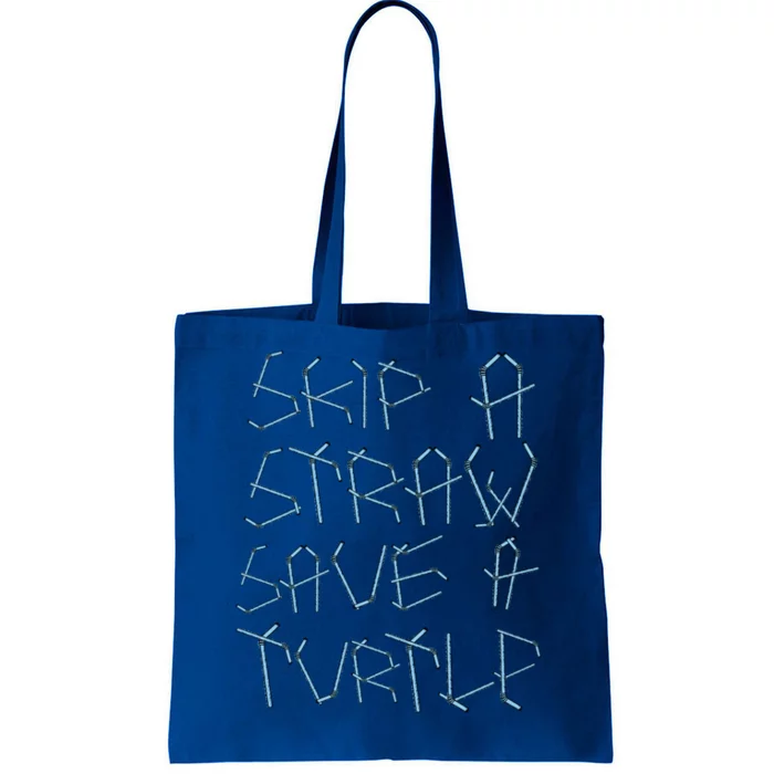 Skip A Straw Save A Turtle Design Plastic Free Ocean Gift Tote Bag