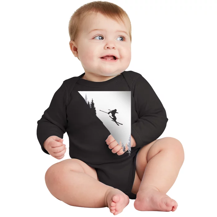 Ski Apparel Skiing Skier Ski Baby Long Sleeve Bodysuit