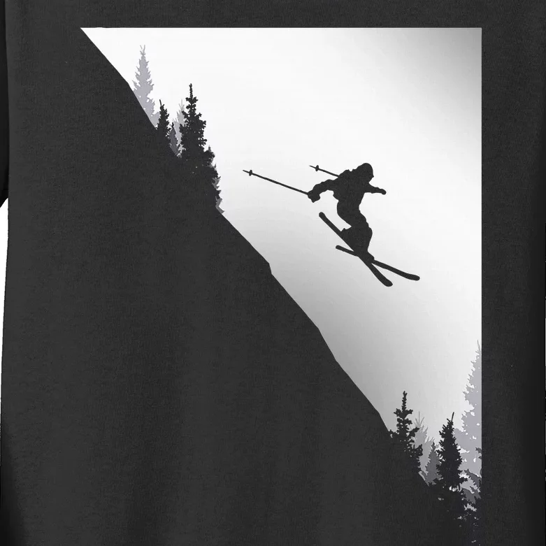 Ski Apparel Skiing Skier Ski Kids Long Sleeve Shirt