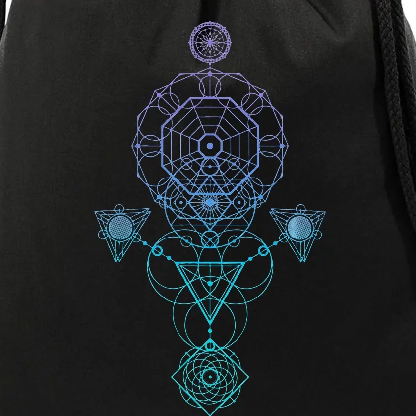 Starseed Activation Sacred Geometry Drawstring Bag