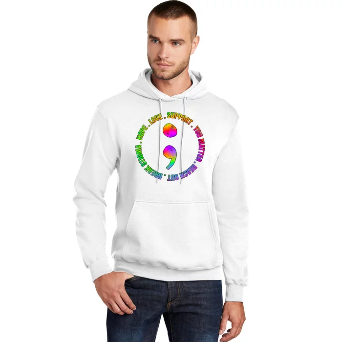 Suicide Awareness Semi Colon Support Hoodie