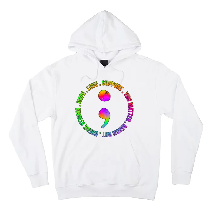 Suicide Awareness Semi Colon Support Hoodie