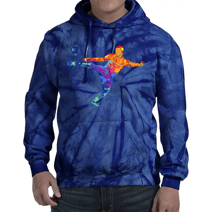 Soccer Athlete Sports Drawing Tie Dye Hoodie