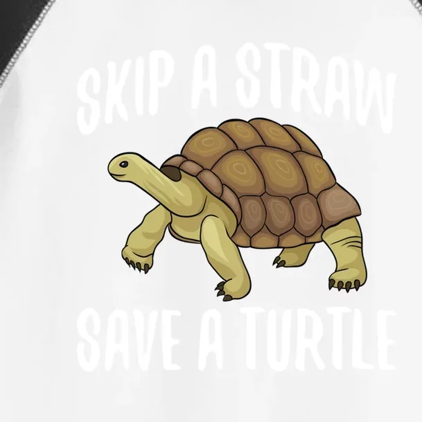 Skip A Straw Save A Turtle Ll Turtle Fan Gift Toddler Fine Jersey T-Shirt