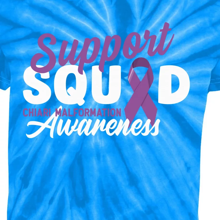 Support Awareness Squad I CM Cerebellum Chiari Malformation Kids Tie-Dye T-Shirt