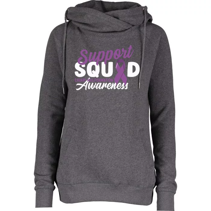 Support Awareness Squad I CM Cerebellum Chiari Malformation Womens Funnel Neck Pullover Hood