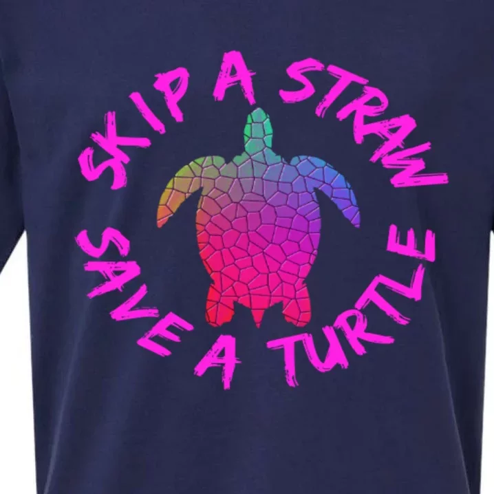 Skip A Straw Save A Turtle Funny Meme Sksksk Gift Cool Gift Sueded Cloud Jersey T-Shirt