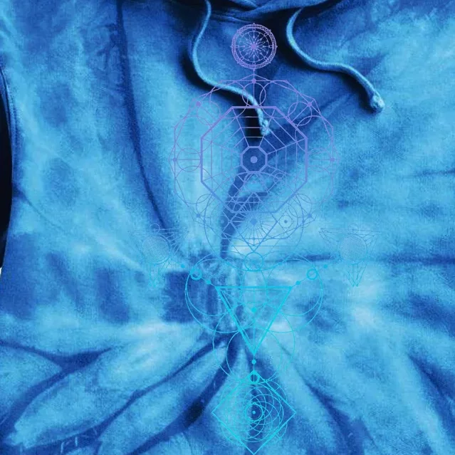 Starseed Activation Sacred Geometry Tie Dye Hoodie