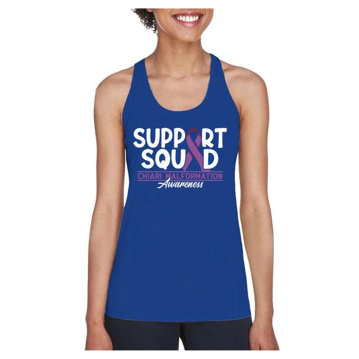 Support Awareness Squad I CM Cerebellum Chiari Malformation Women's Racerback Tank