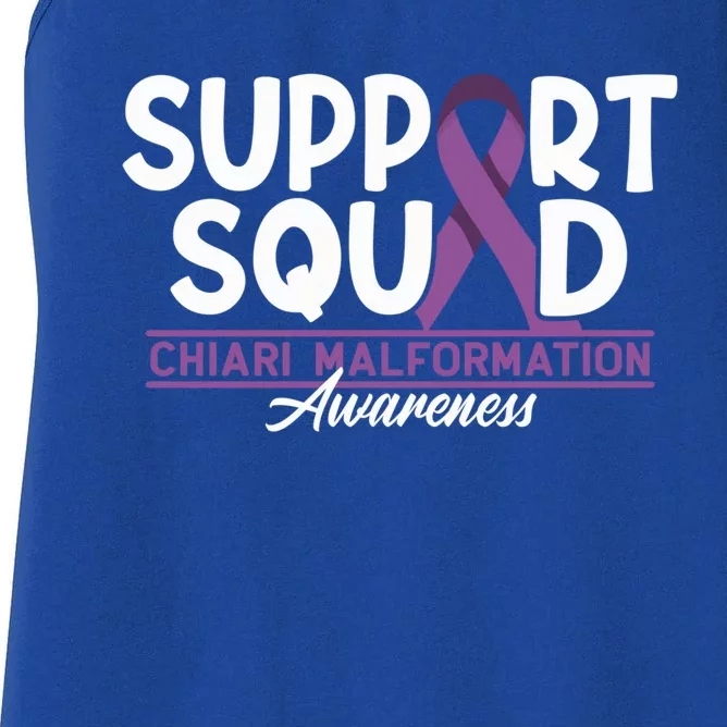 Support Awareness Squad I CM Cerebellum Chiari Malformation Women's Racerback Tank