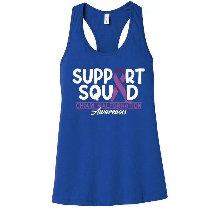 Support Awareness Squad I CM Cerebellum Chiari Malformation Women's Racerback Tank