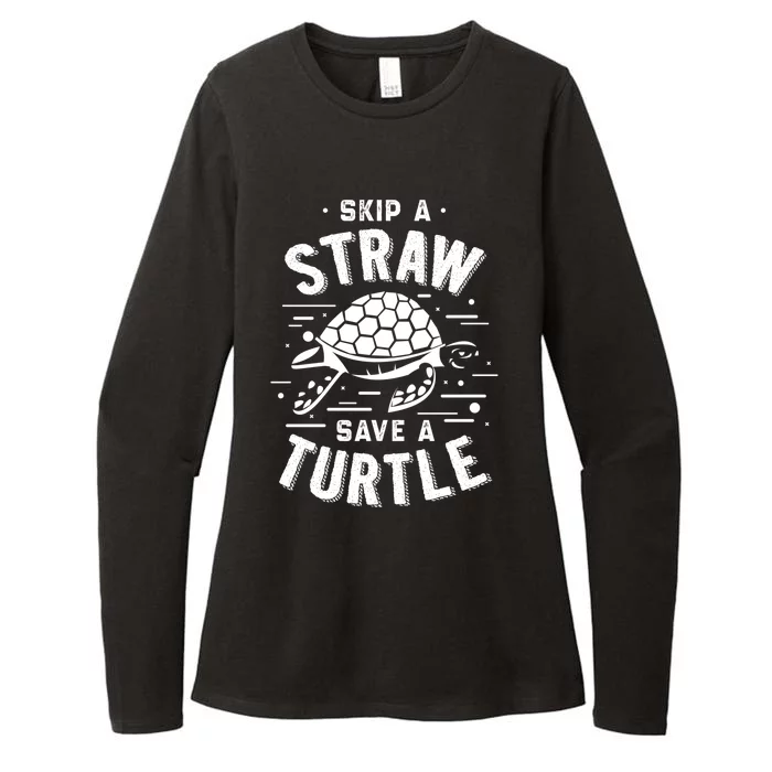 Skip A Straw Save A Turtle Gift For Ocean Animal Lovers Great Gift Womens CVC Long Sleeve Shirt