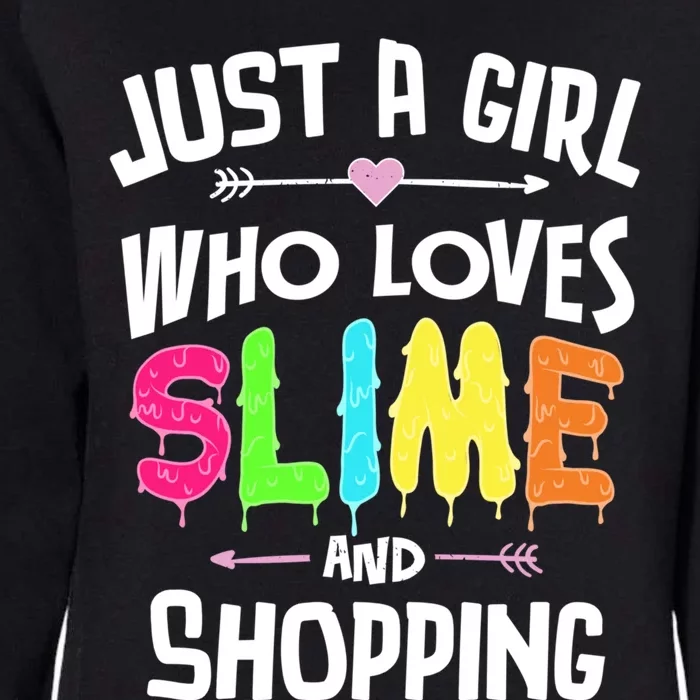 Slime And Shopping Funny Gift Funny Gift Womens California Wash Sweatshirt