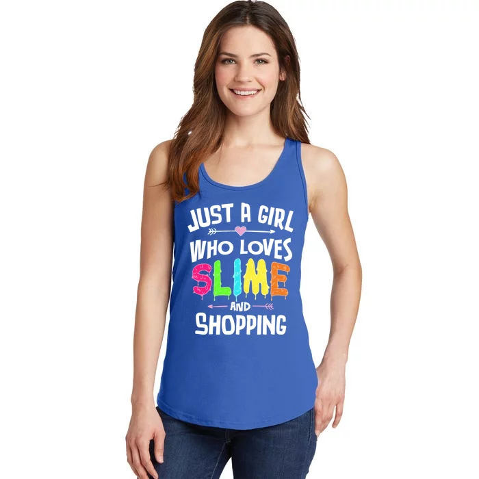 Slime And Shopping Funny Gift Funny Gift Ladies Essential Tank