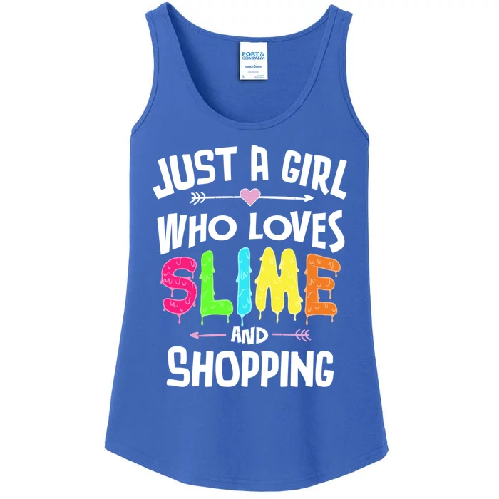 Slime And Shopping Funny Gift Funny Gift Ladies Essential Tank