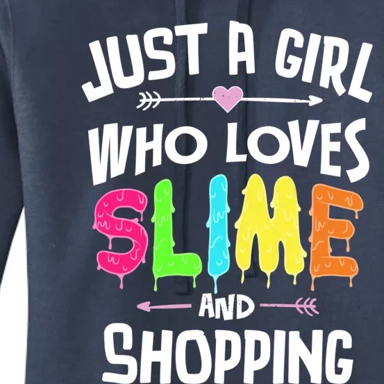 Slime And Shopping Funny Gift Funny Gift Women's Pullover Hoodie