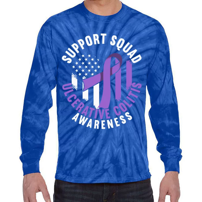 Support Awareness Squad I Ulcerative Colitis Ulcerosa Tie-Dye Long Sleeve Shirt