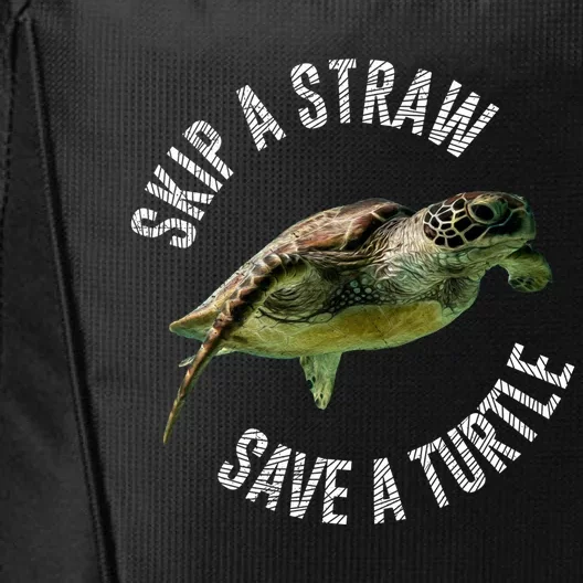 Skip A Straw Save A Turtle Design Environt Great Gift City Backpack