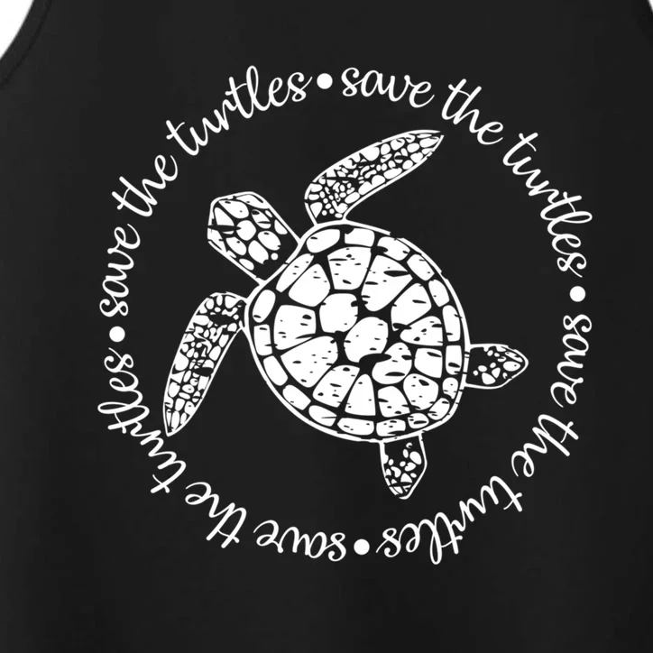 Skip A Straw Save A Turtle Cool Gift Performance Tank