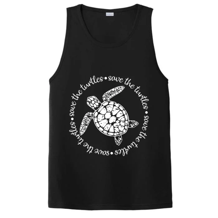 Skip A Straw Save A Turtle Cool Gift Performance Tank