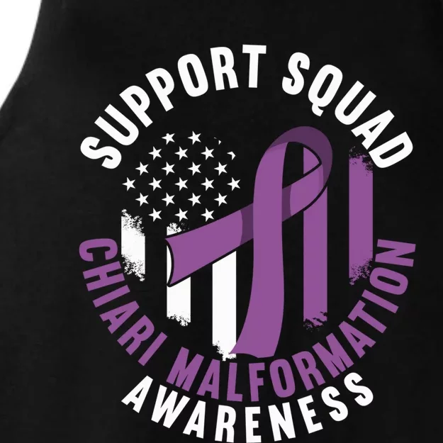 Support Awareness Squad I CM Cerebellum Chiari Malformation Ladies Tri-Blend Wicking Tank