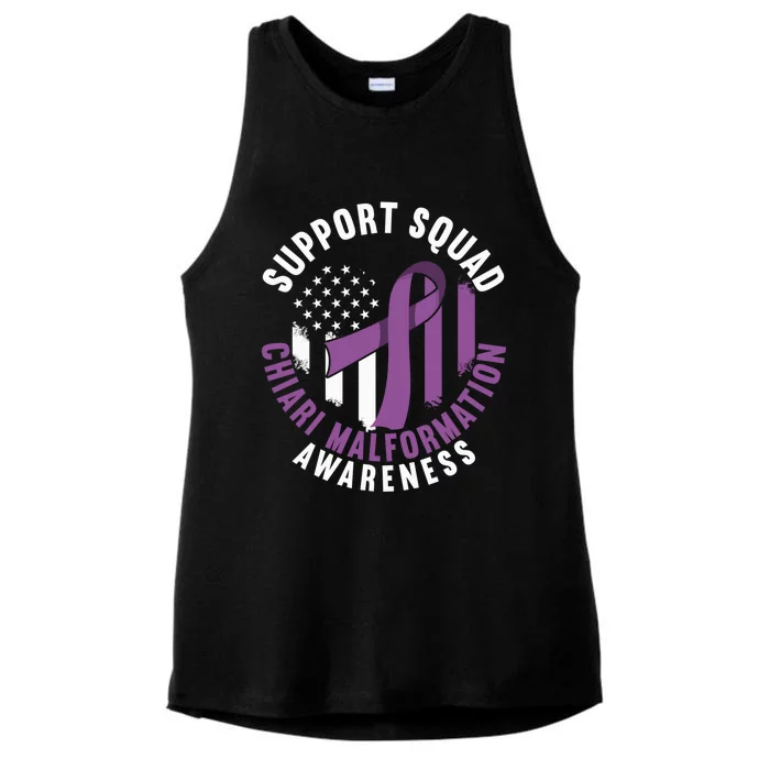 Support Awareness Squad I CM Cerebellum Chiari Malformation Ladies Tri-Blend Wicking Tank