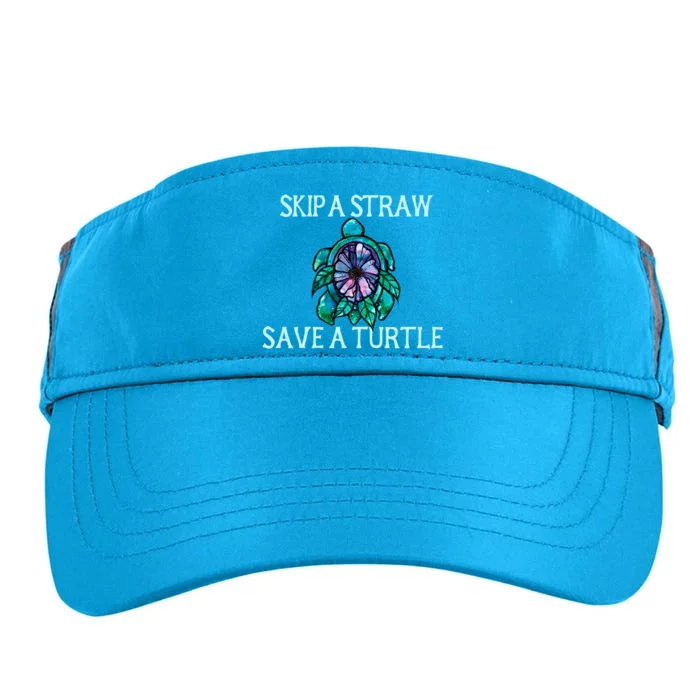 Skip A Straw Save A Turtle Gift Adult Drive Performance Visor