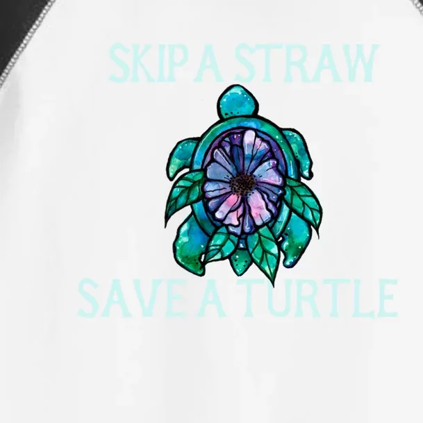 Skip A Straw Save A Turtle Gift Toddler Fine Jersey T-Shirt