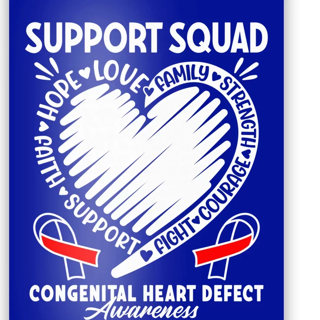 Support Awareness Squad I CHD Congenital Heart Defect Poster