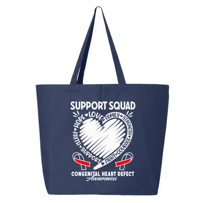 Support Awareness Squad I CHD Congenital Heart Defect 25L Jumbo Tote