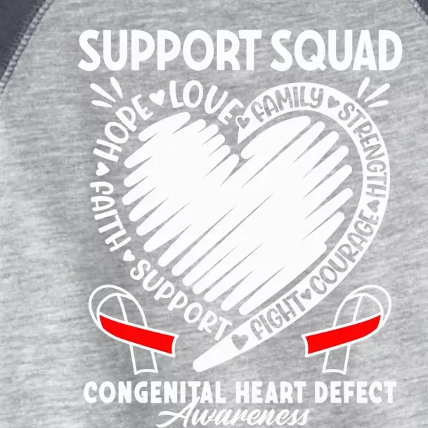 Support Awareness Squad I CHD Congenital Heart Defect Toddler Fine Jersey T-Shirt