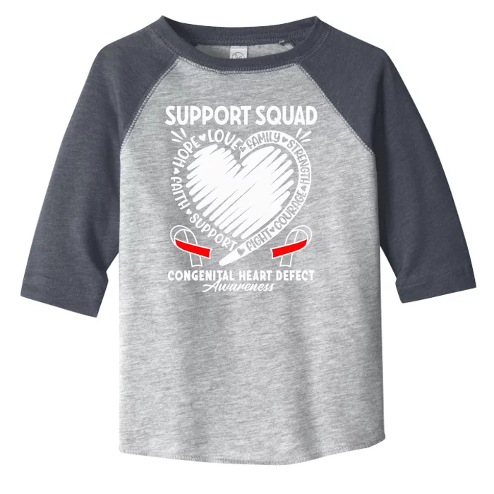 Support Awareness Squad I CHD Congenital Heart Defect Toddler Fine Jersey T-Shirt