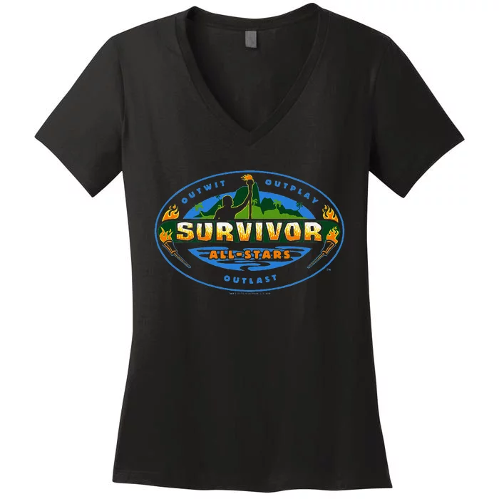 Survivor All Stars Women's V-Neck T-Shirt