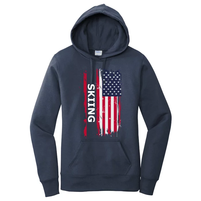 Skiing And Skiers Usa Cool Gift Women's Pullover Hoodie