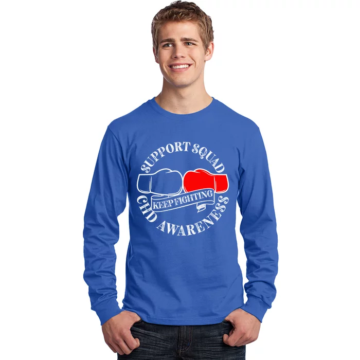 Support Awareness Squad I CHD Congenital Heart Defect Long Sleeve Shirt