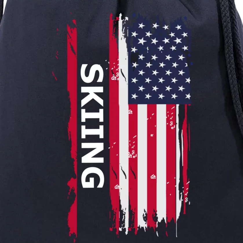 Skiing And Skiers Usa Gift Drawstring Bag