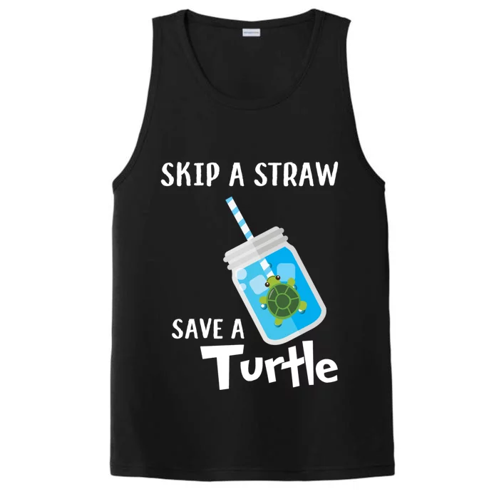 Skip A Straw Save A Turtle Sea Lovers And Turtle Lovers Gift Performance Tank